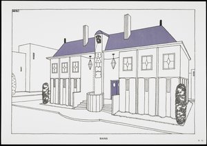 Bains, de Une Cité Moderne, Dessins de Rob Mallet-Stevens Architecte, 1987